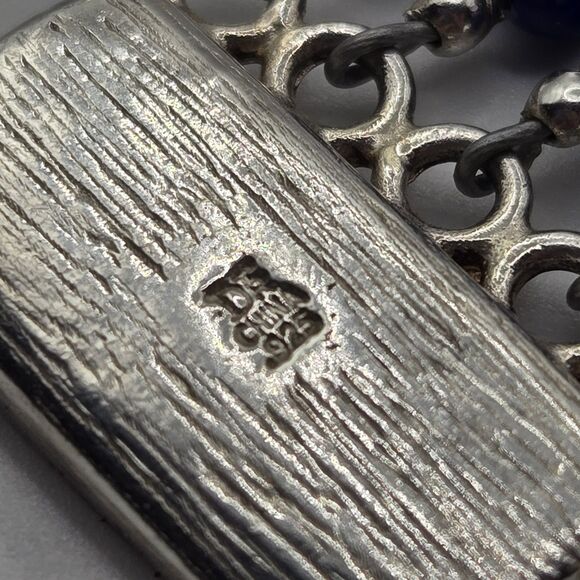 Jay King DTR Mine Finds Bracelet Heart Lapis Lazuli Lace Agate Druzy Sterling - Picture 12 of 15
